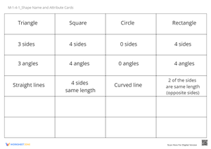 Shape Attributes Worksheet: Identify Sides, Angles & Properties!