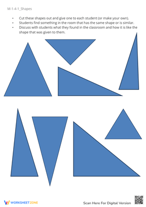 Triangle Shape Hunt: Classroom Activity for Kindergarten/1st Grade