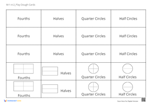 Play Dough Fractions: Halves & Fourths - Hands-on Math Fun!