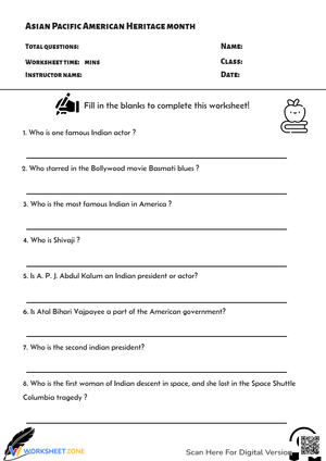 Asian Pacific American Heritage Month- Practice