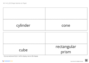 3D Shapes Foldable Cards - Learn Cylinder, Cone, Cube, Prism!