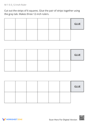 DIY 12-Inch Ruler - Printable, Cut & Paste Activity for Kids