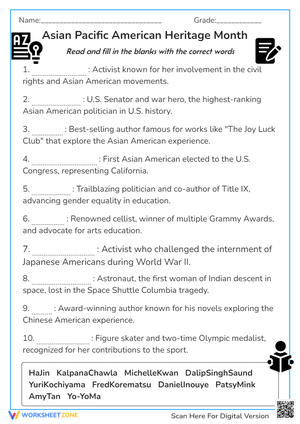 Asian Pacific American Heritage Month 