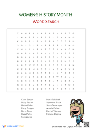 Black History Month Word Search Puzzle