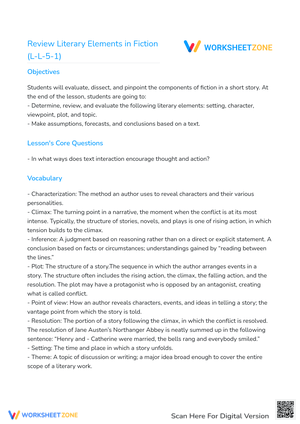 Review Literary Elements in Fiction (L-L-5-1)