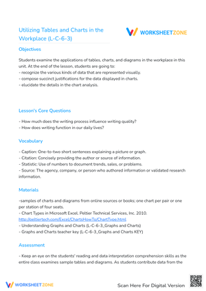 Utilizing Tables and Charts in the Workplace (L-C-6-3)