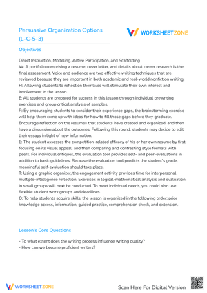 Persuasive Organization Options (L-C-5-3)