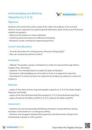 Acknowledging and Refuting Opposition (L-C-5-2)