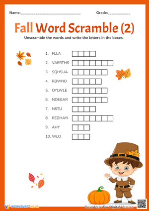 Fall Word Scramble (2)