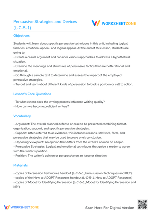 Persuasive Strategies and Devices (L-C-5-1)