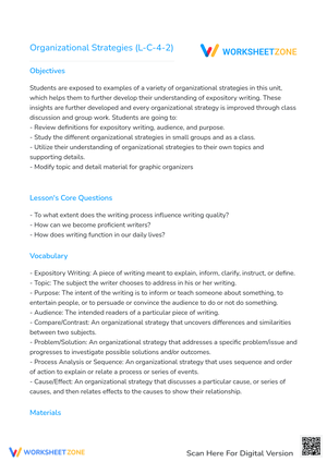 Organizational Strategies (L-C-4-2)