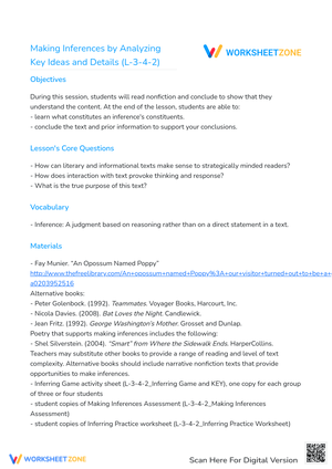 Making Inferences by Analyzing Key Ideas and Details (L-3-4-2)