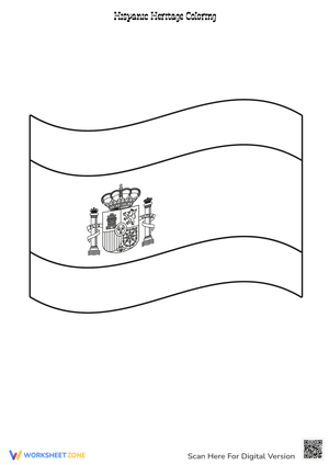 Celebrate with Hispanic Heritage Flag Coloring