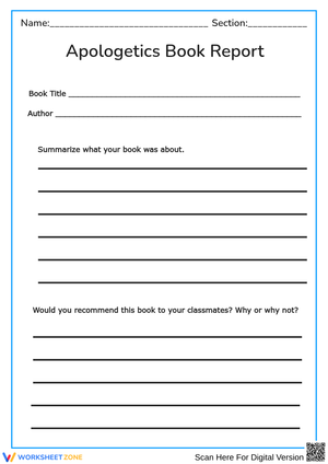Apologetics Book Report