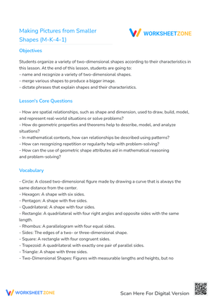 Making Pictures from Shapes: Geometry Worksheet