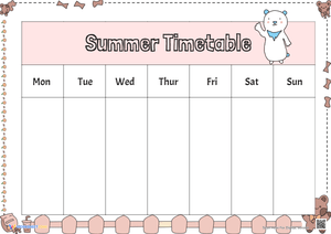 Summer Timetable