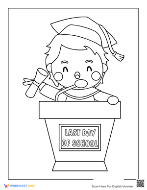 School's Out Coloring Page for the Last Day
