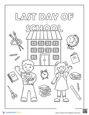 Printable Last Day of School Coloring Page
