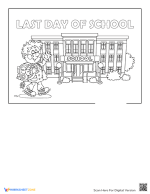 Happy Last Day Of School Coloring Page