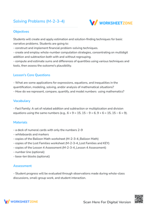 Engaging Problem Solving Worksheet