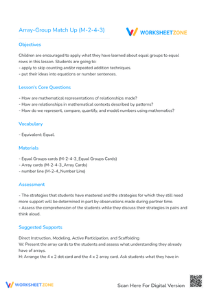 Array-Group Match Up (M-2-4-3)