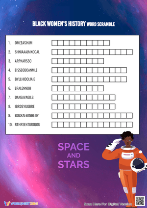 Black Women's History Word Scramble