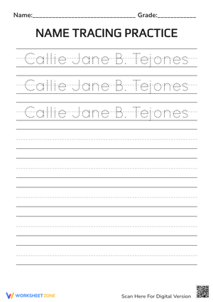 Master the Basics with Name Tracing Practice