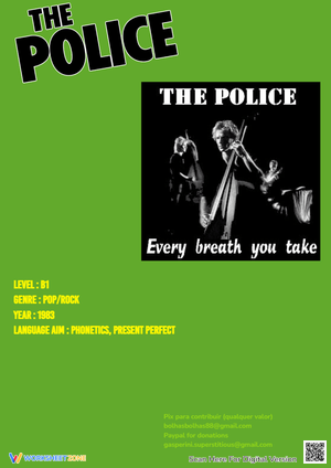 The Police - Every Breath You Take (Phonetics, Present Perfect)