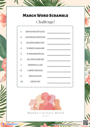 March Word Scramble Challenge!
