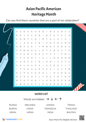 Asian Pacific American Heritage Puzzle