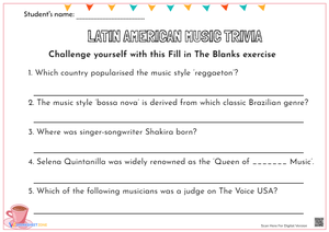 Things I Know About Peru Worksheet