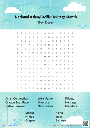 Asian Pacific Heritage Month Word Search | Essential