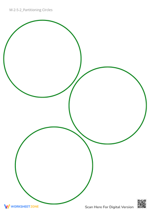 Partitioning Circles Math Worksheet