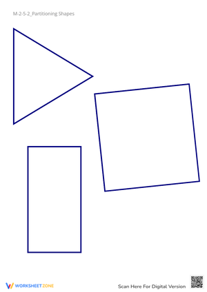 Partitioning Shapes: Geometry Worksheet for 2nd & 3rd Grade