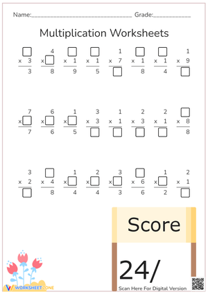 Multiplication worksheets