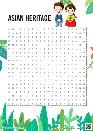 Asian Heritage Word Search