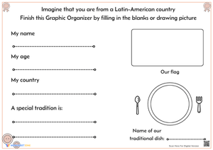 Hispanic Heritage "All About Me" Worksheet