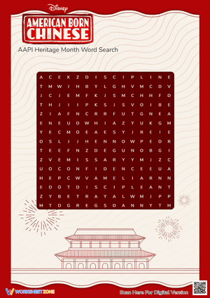 American Born Chinese Word Search | Essential AAPI Worksheet