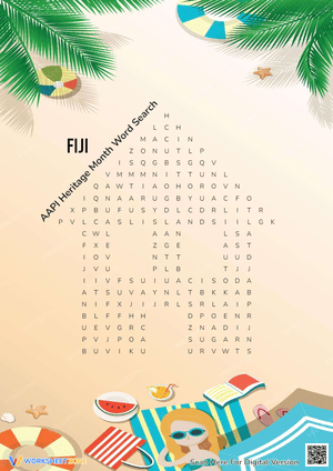 Fiji Word Search | Grade 3-5 Essential Printable
