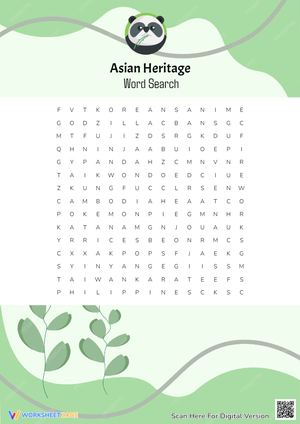 Asian Heritage  Word Search