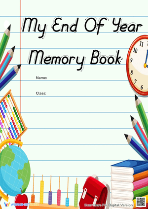 My End Of The Year Memory Book Printable 