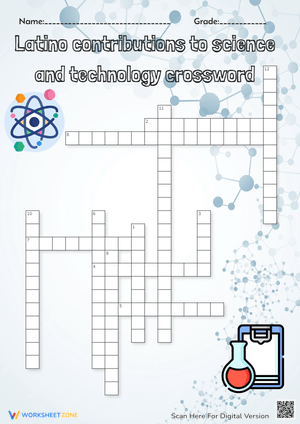 Latino Scientists Crossword - Science & Tech Contributions Puzzle