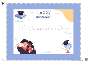 Happy Graduation! Handwriting Practice Worksheet