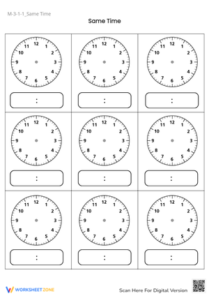Telling Time Practice: Analog Clock to Digital Time Worksheet