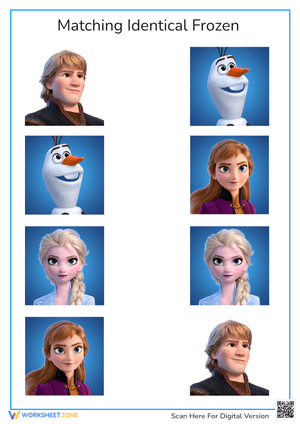 Matching Identical Items - Frozen Characters 