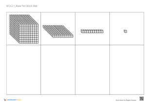 Base Ten Blocks Place Value Mat - Printable Math Worksheet