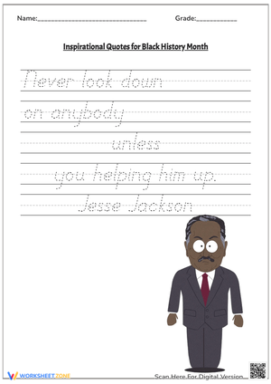 Jesse Jackson Quote - Handwriting Practice
