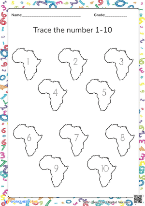 Black History Month Math Activities Number Tracing
