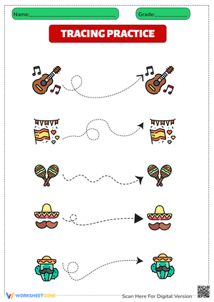 Hispanic Heritage Month - Tracing Practice