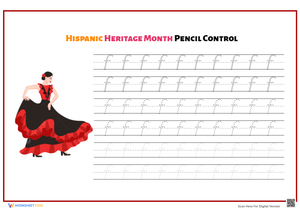 Hispanic Heritage Month Pencil Control Activity